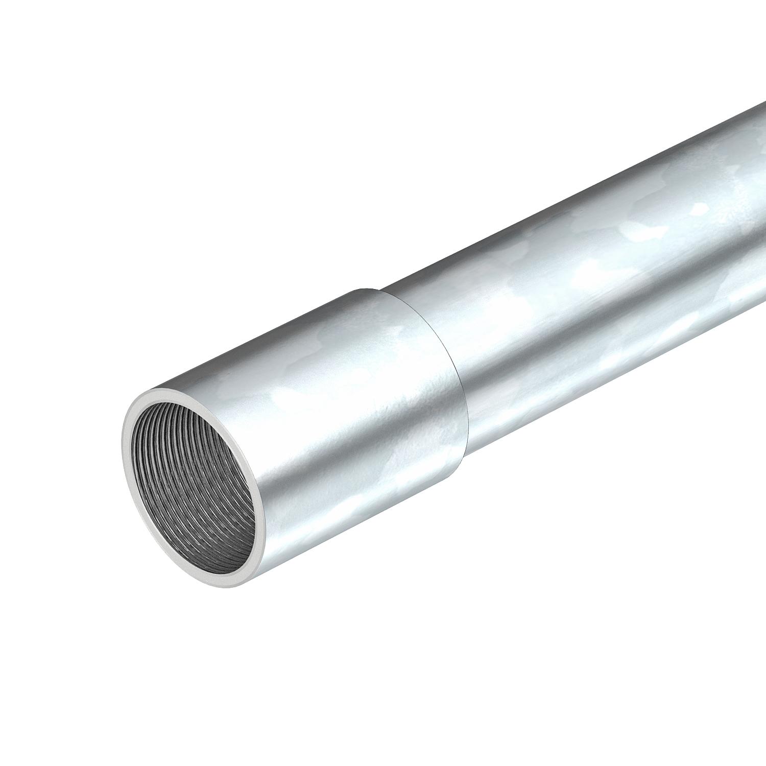 Tubo metálico com rosca M63x1,7,3000 Aço eletrogalvanizado