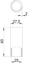 União metálica com rosca M25x1,5 Aço eletrogalvanizado