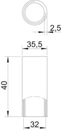União metálica com rosca M32x1,5 Aço eletrogalvanizado