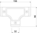 T de visita sem rosca Ø32mm Molde de pressão em alumínio