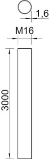 Tubo plástico livre de halogéneo Ø16, 3000mm Policarbonato/acrilonitrila-butadieno-estireno cinzento claro RAL 7035