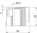 Ponteira para tubo, divisível métrica M32 Polietileno cinzento claro RAL 7035