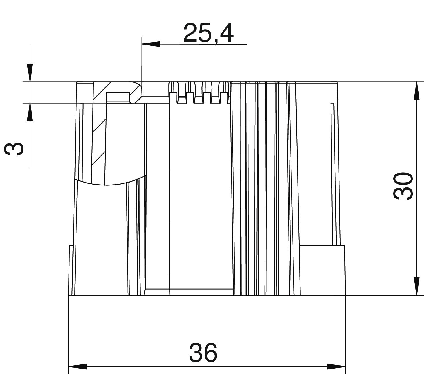 Ponteira para tubo, divisível métrica M32 Polietileno cinzento claro RAL 7035 – Imagem 2 de 3