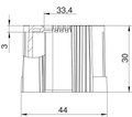 Ponteira para tubo, divisível métrica M40 Polietileno cinzento claro RAL 7035
