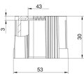 Ponteira para tubo, divisível métrica M50 Polietileno cinzento claro RAL 7035