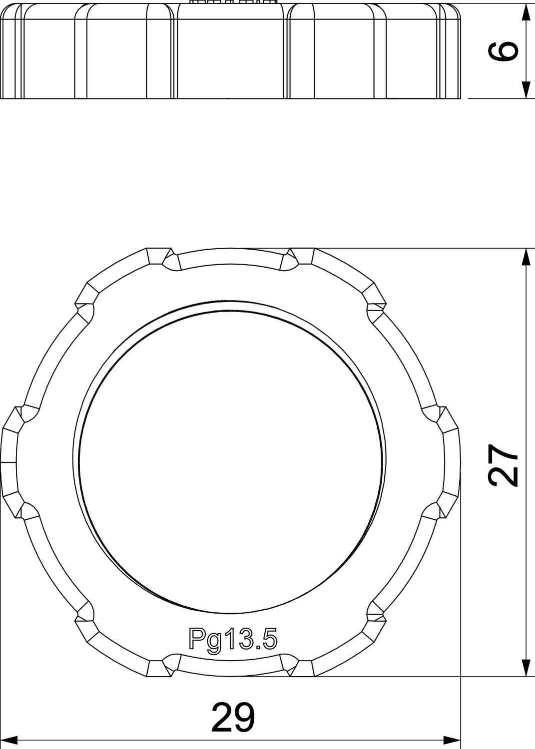 Porca PG13,5 Poliamida cinzento claro RAL 7035 – Imagem 2 de 2
