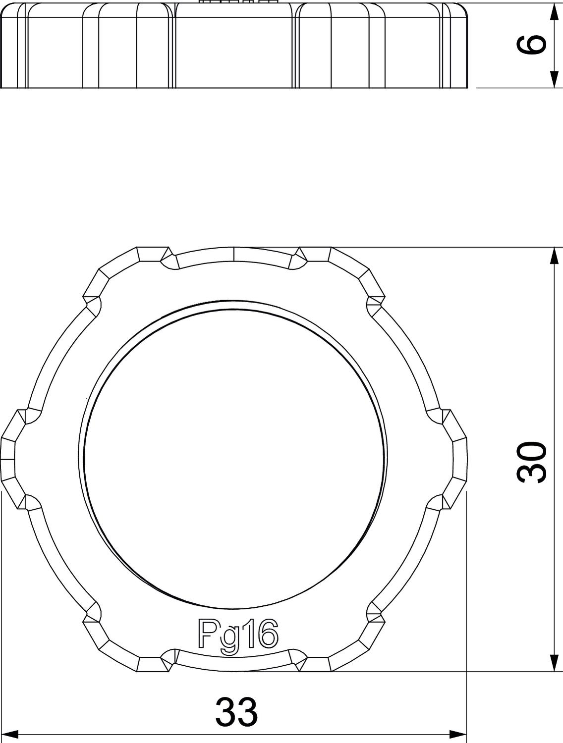 Porca PG16 Poliamida cinzento claro RAL 7035 – Imagem 2 de 2