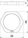 Porca PG29 Poliamida cinzento claro RAL 7035