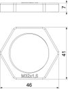 Porca M32 Poliamida cinzento prateado RAL 7001