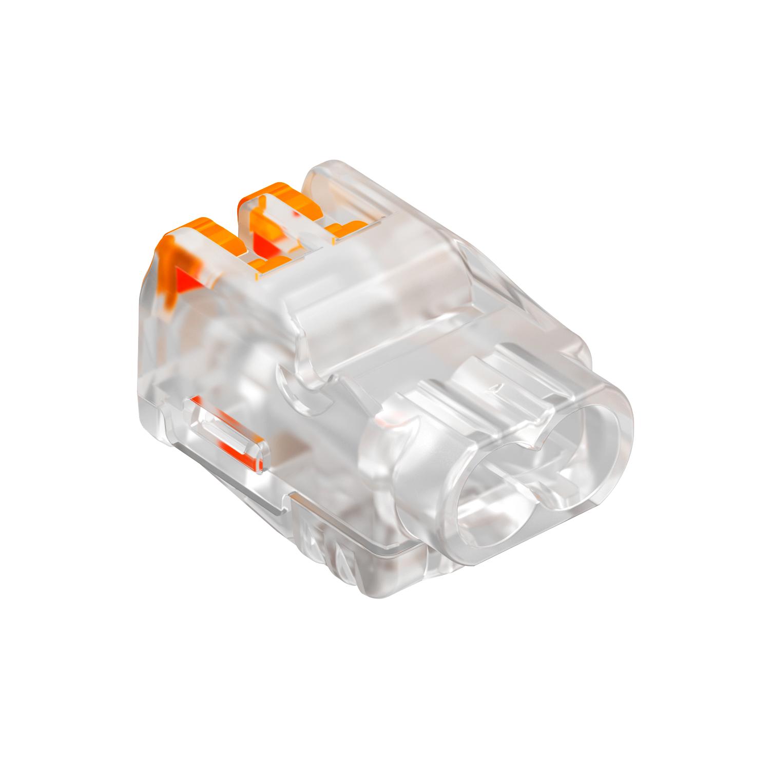 Ligador universal para 2 condutores multifilares 0,2-2,5mm² Policarbonato transparente