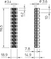 Régua de junção 6,0mm² Polipropileno branco