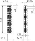 Régua de junção 6,0mm² Polipropileno branco