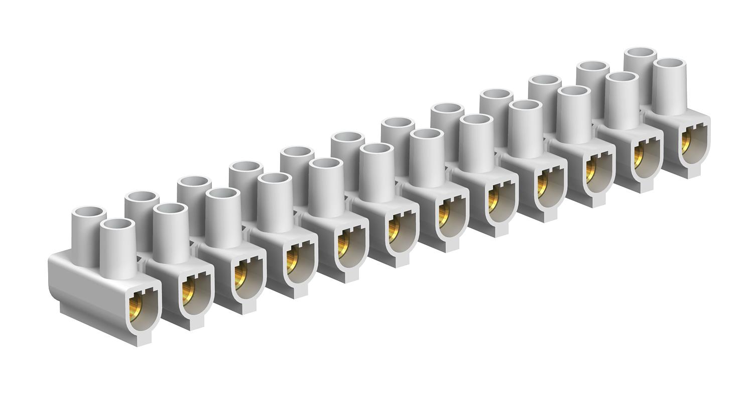 Régua de junção 25,0mm² Polipropileno branco