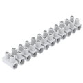 Terminal strip 6mm² Polipropileno branco
