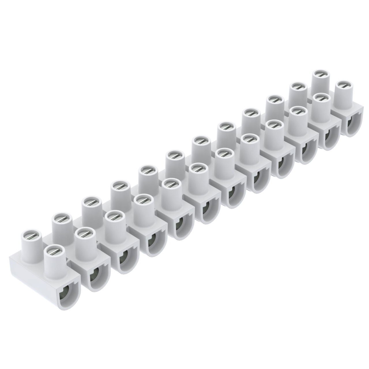 Terminal strip 6mm² Polipropileno branco