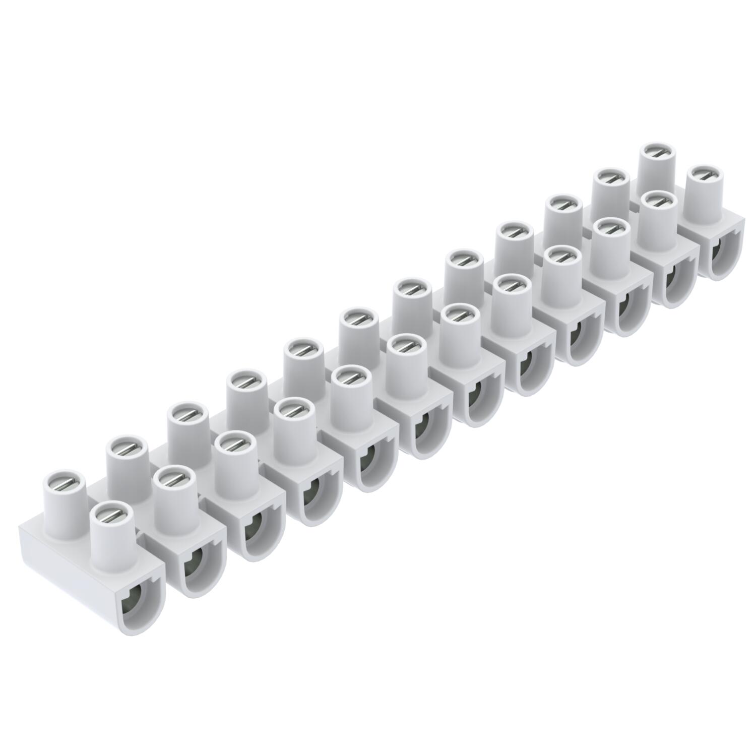 Terminal strip 10mm² Polipropileno branco