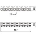 Terminal strip 25mm² Polipropileno branco