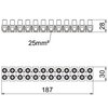 Terminal strip 25mm² Polipropileno preto