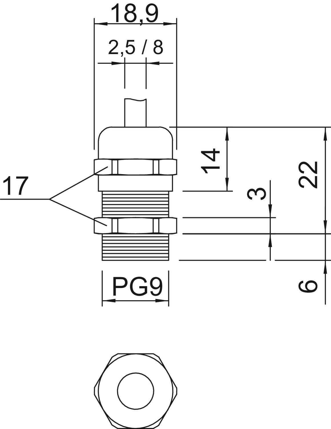 Bucim PG9 Latão niquelado – Imagem 2 de 2