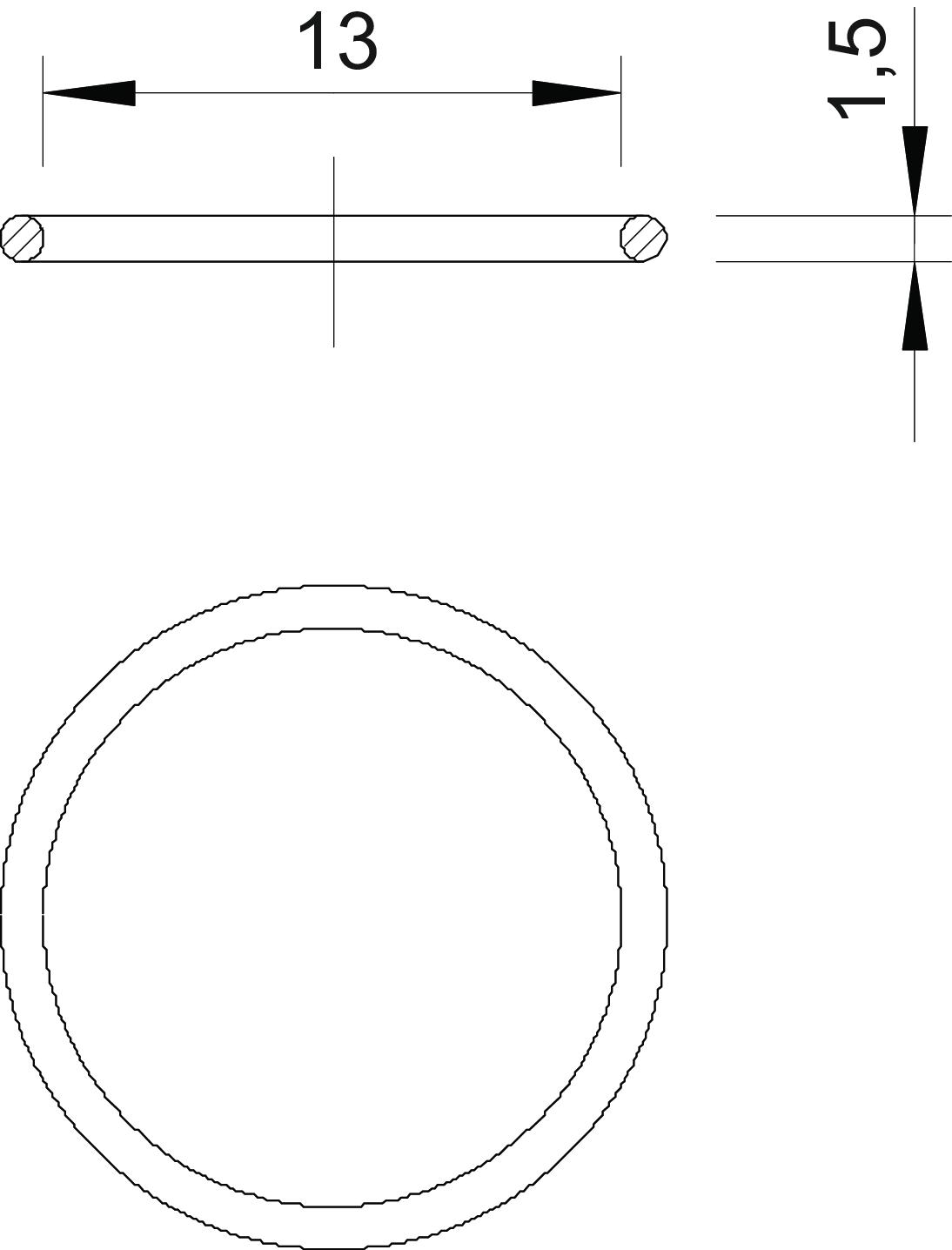 Anel de vedação Anel O M16 Borracha nitrílica – Imagem 2 de 2