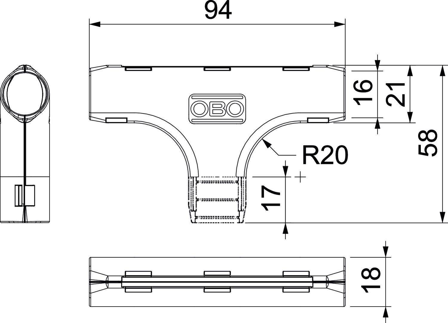 Derivação em T Quick-Pipe M16 Polipropileno cinzento claro RAL 7035 – Imagem 2 de 2