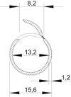 Quick-Pipe M16 Policloreto de vinilo cinzento claro RAL 7035