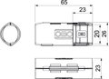 União Quick-Pipe M20 Polipropileno cinzento claro RAL 7035