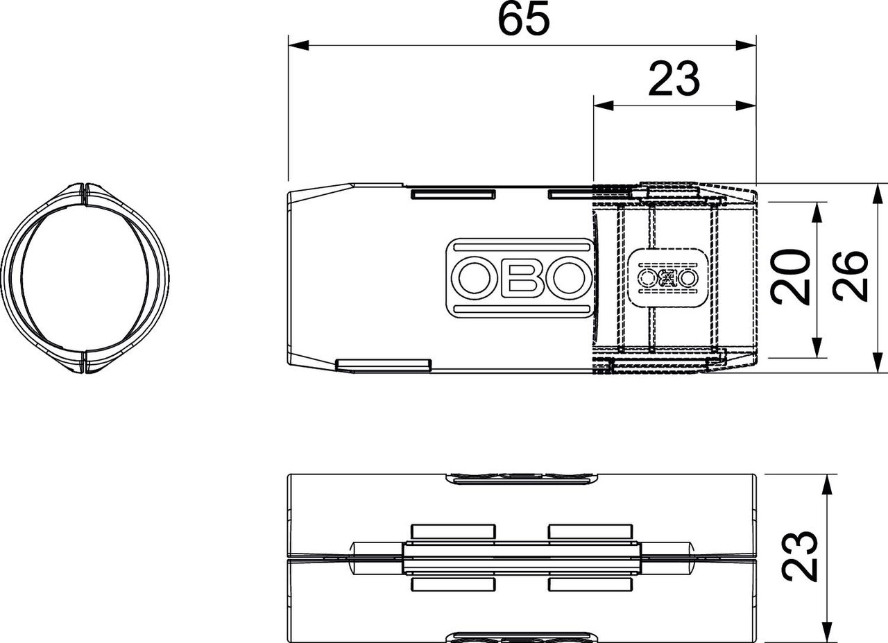 União Quick-Pipe M20 Polipropileno cinzento claro RAL 7035 – Imagem 2 de 2