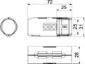 União Quick-Pipe M25 Polipropileno cinzento claro RAL 7035
