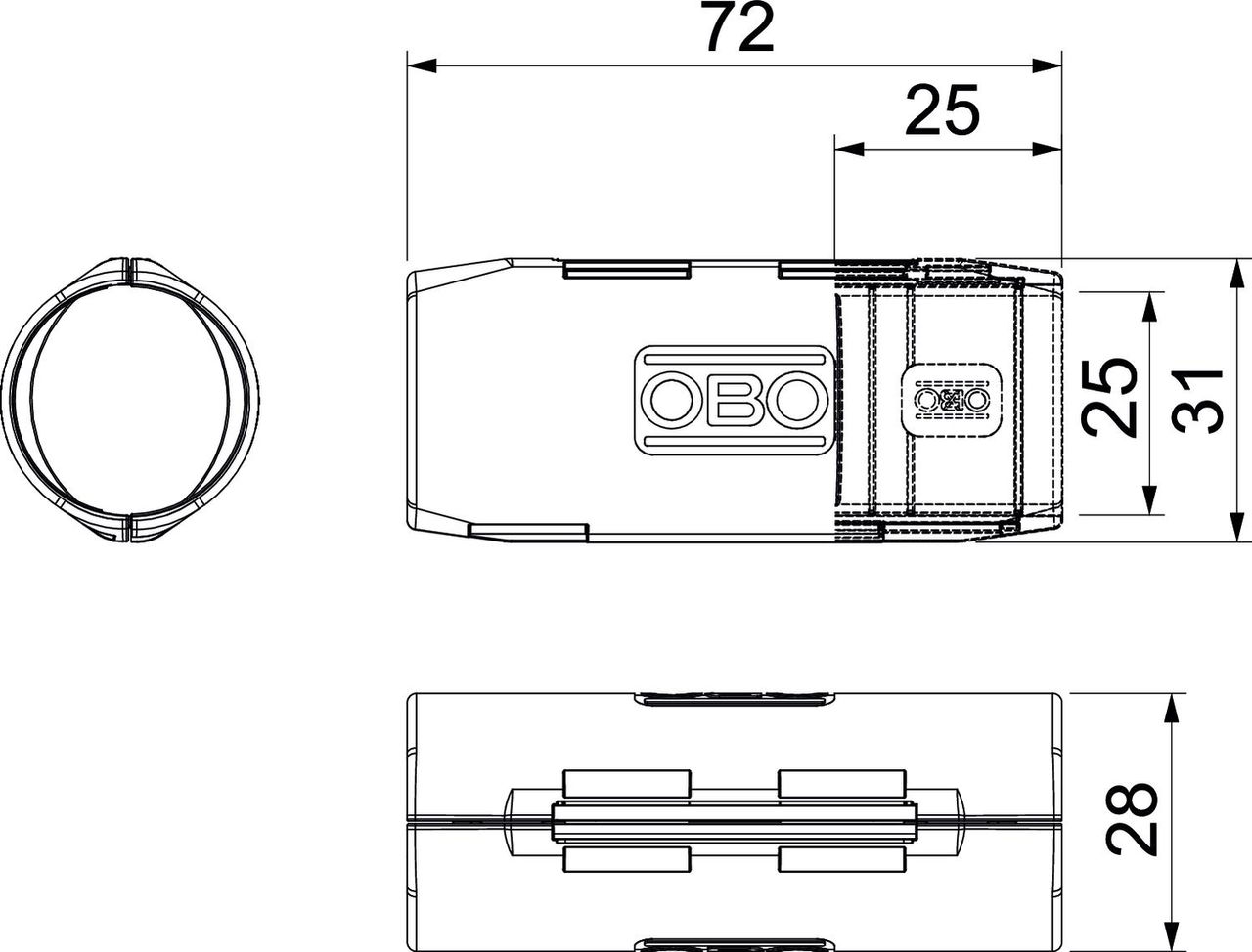 União Quick-Pipe M25 Polipropileno cinzento claro RAL 7035 – Imagem 2 de 2