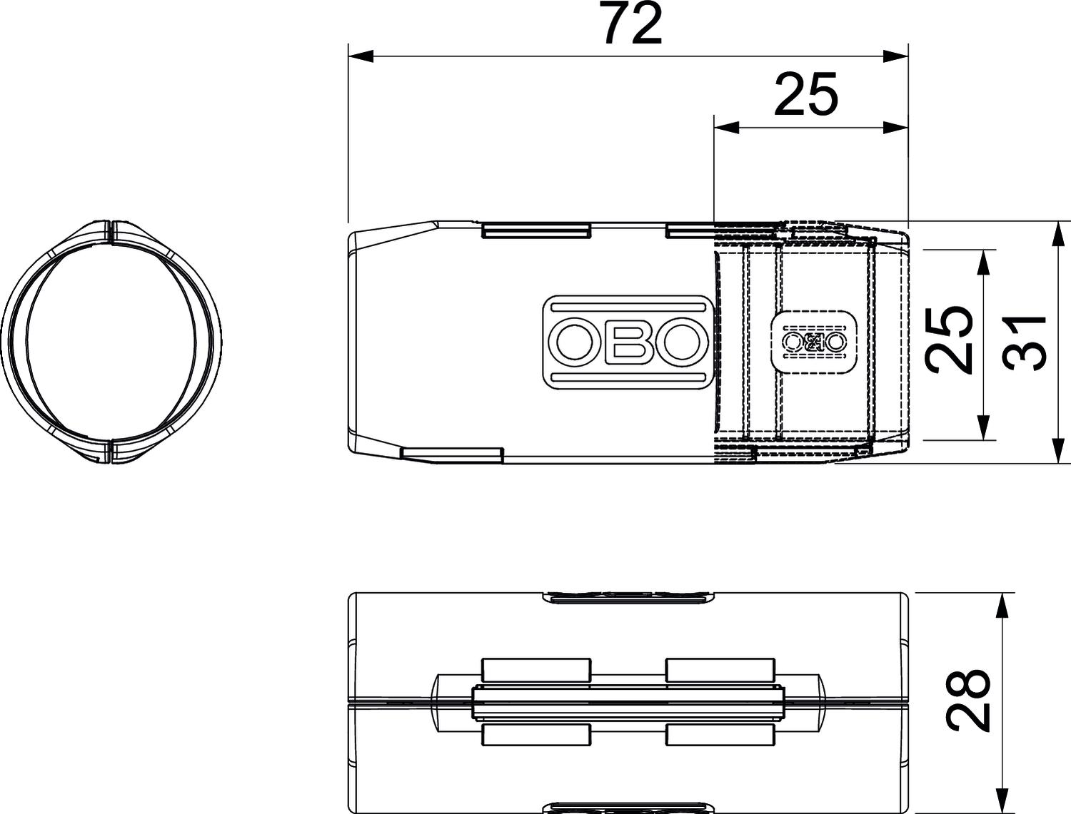 União Quick-Pipe M25 Polipropileno cinzento claro RAL 7035 – Imagem 2 de 2