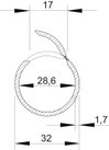 Conjunto Quick-Pipe Quick-Pipe+Abraçadeira Quick M32 Policloreto de vinilo cinzento claro RAL 7035