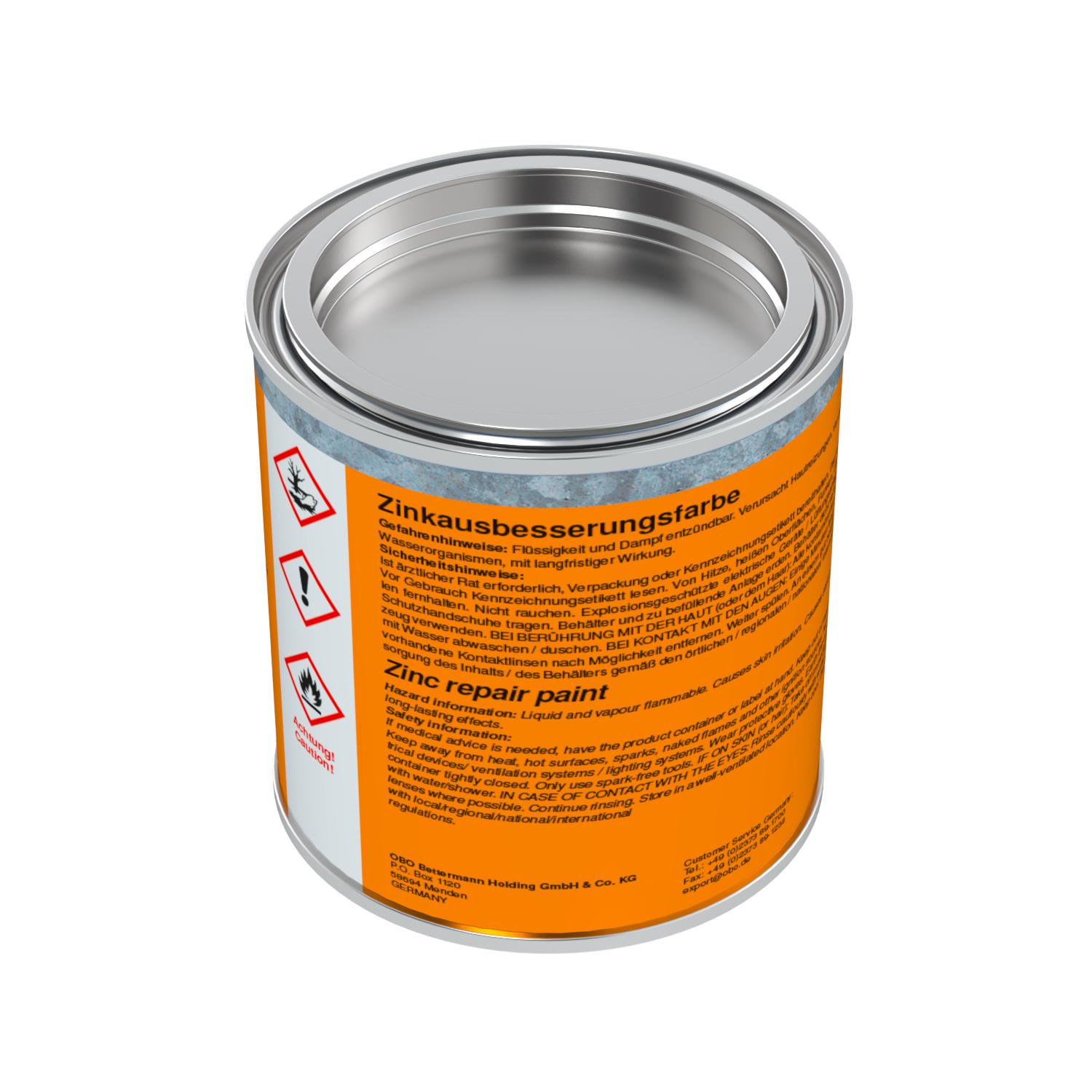 Tinta de zinco para reparação 500 ml zinco