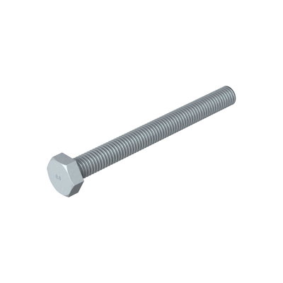 Parafuso sextavado M8x80 Aço Lamela de zinco