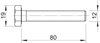 Parafuso sextavado M12x80 Aço Lamela de zinco