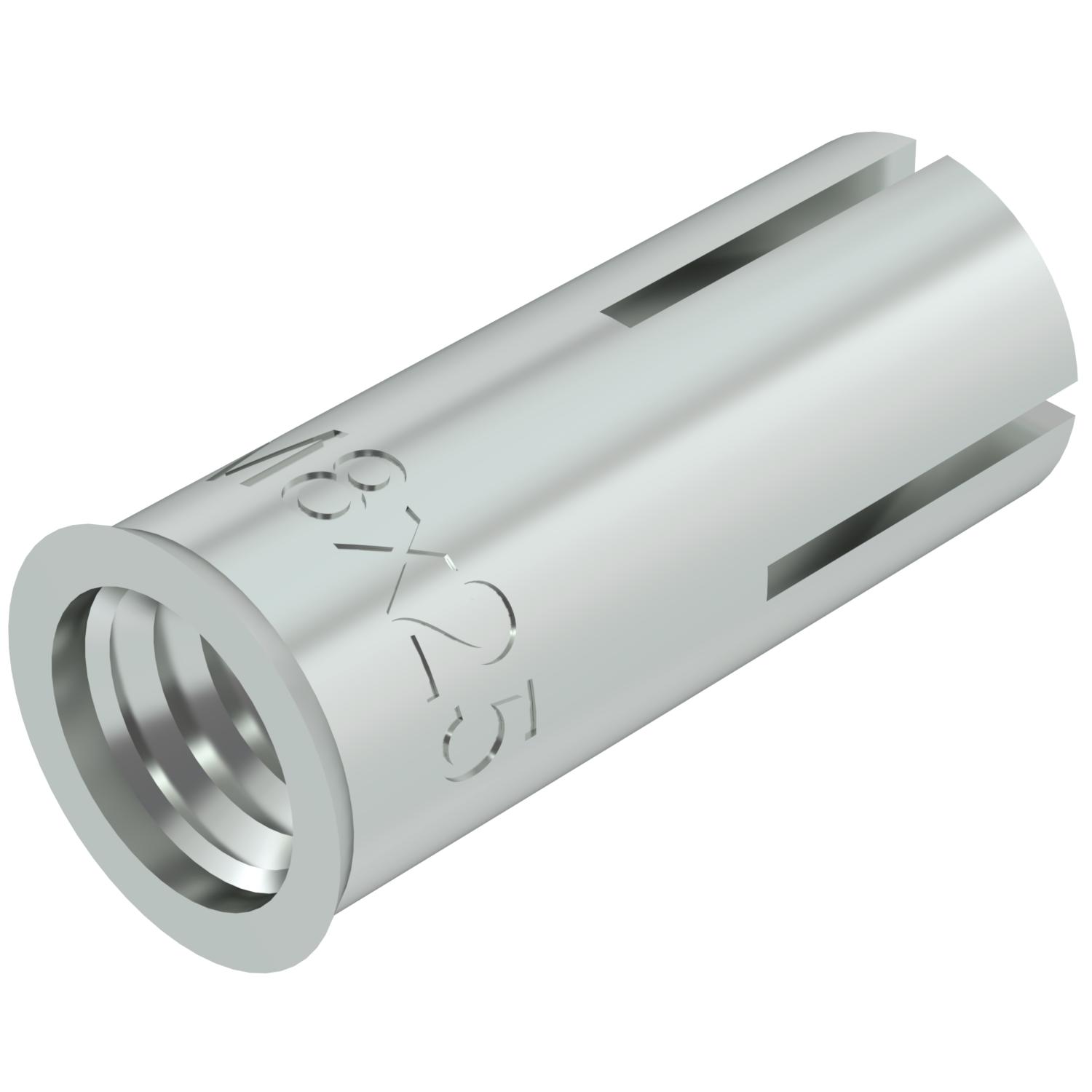 Bucha de ancoragem ES 8x25 Aço eletrogalvanizado zinco