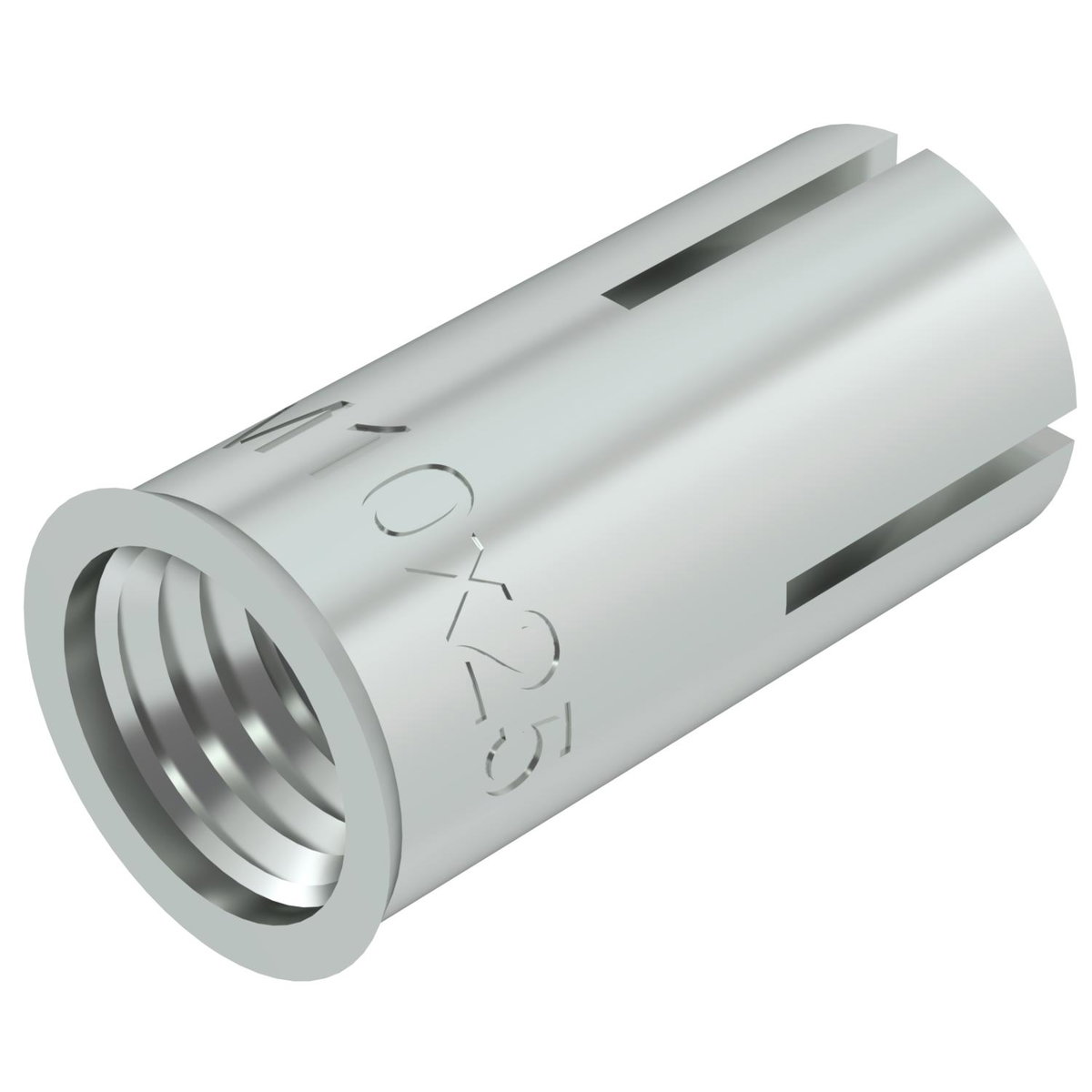 Bucha de ancoragem ES 10x25 Aço eletrogalvanizado zinco