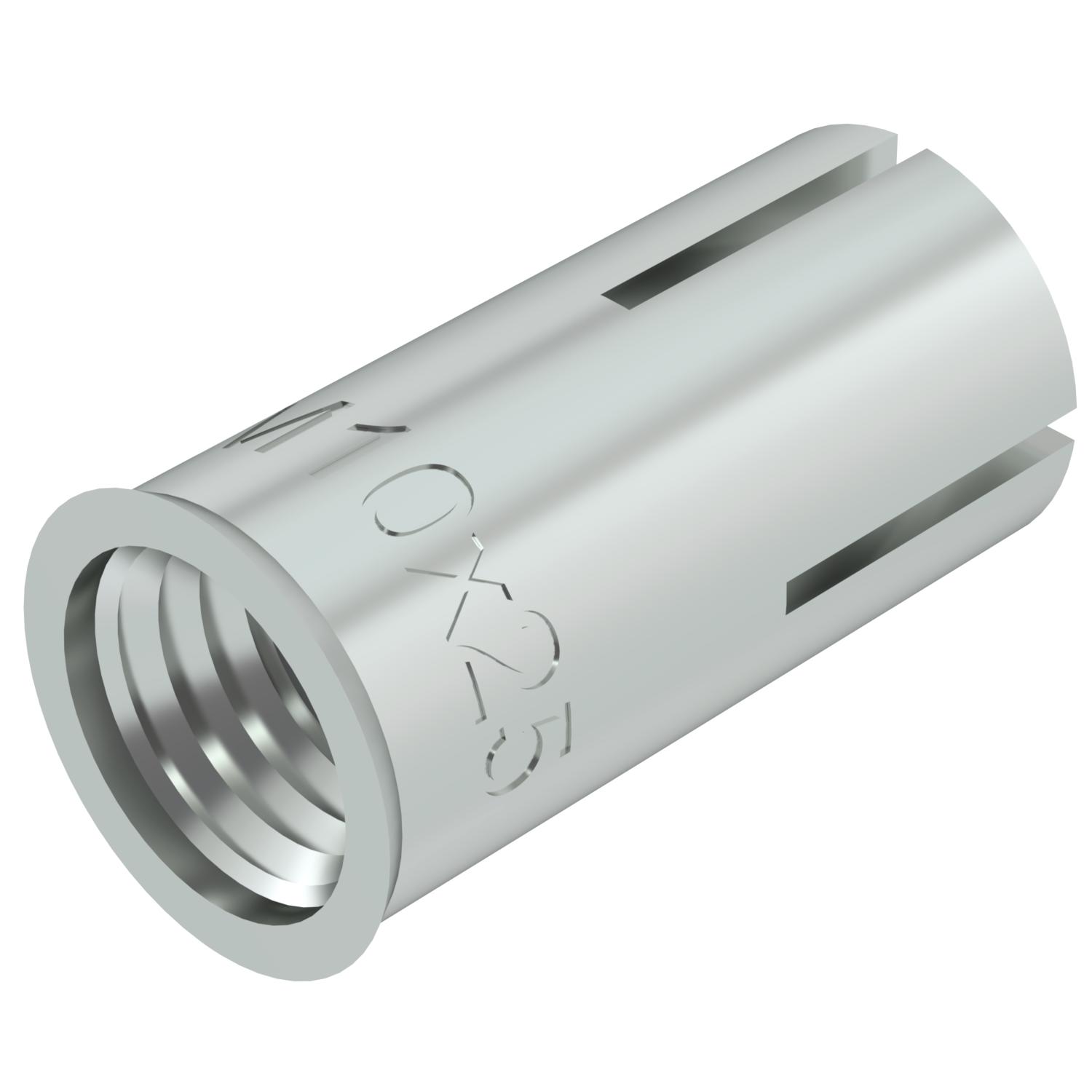Bucha de ancoragem ES 10x25 Aço eletrogalvanizado zinco