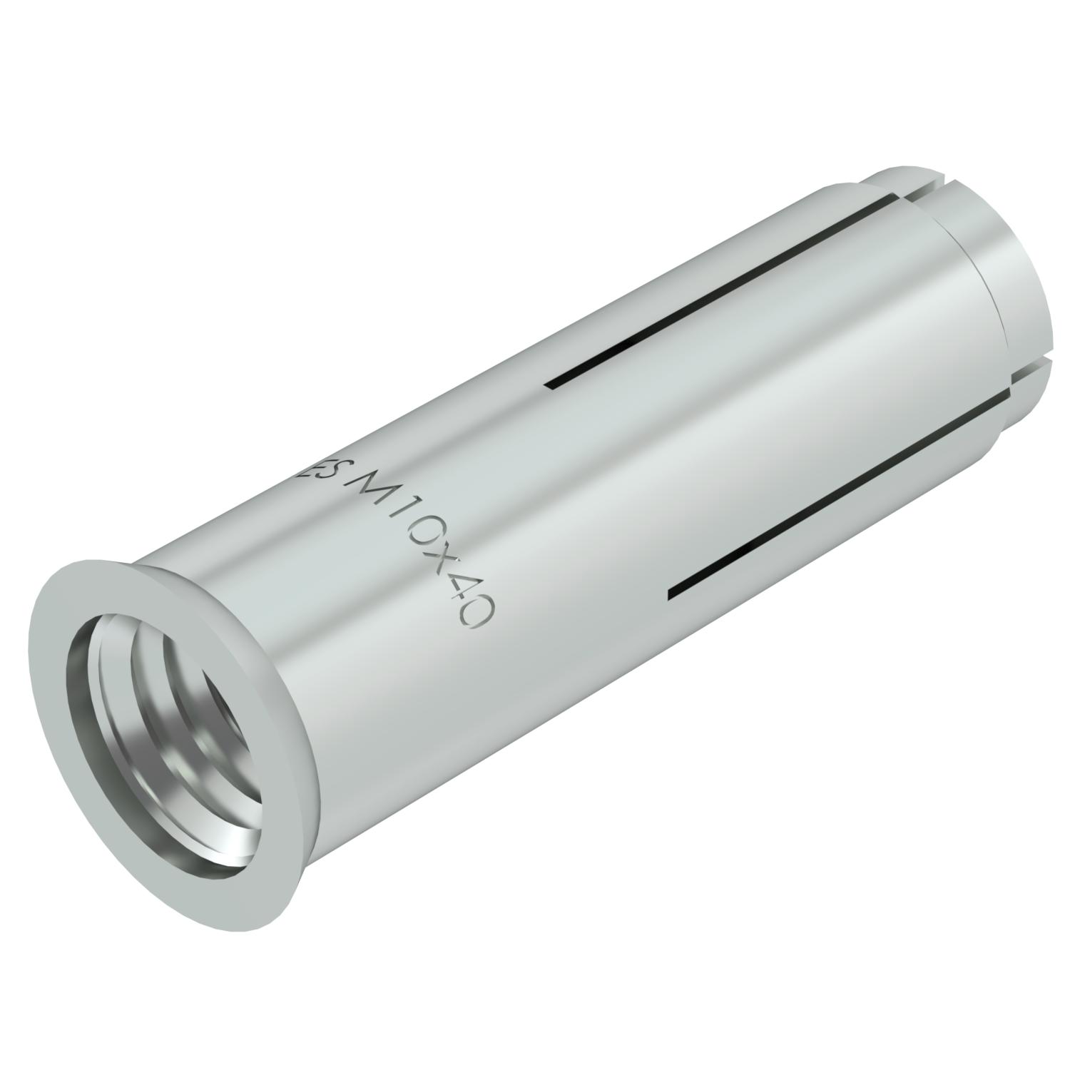 Bucha de ancoragem ES 10x40 Aço eletrogalvanizado zinco