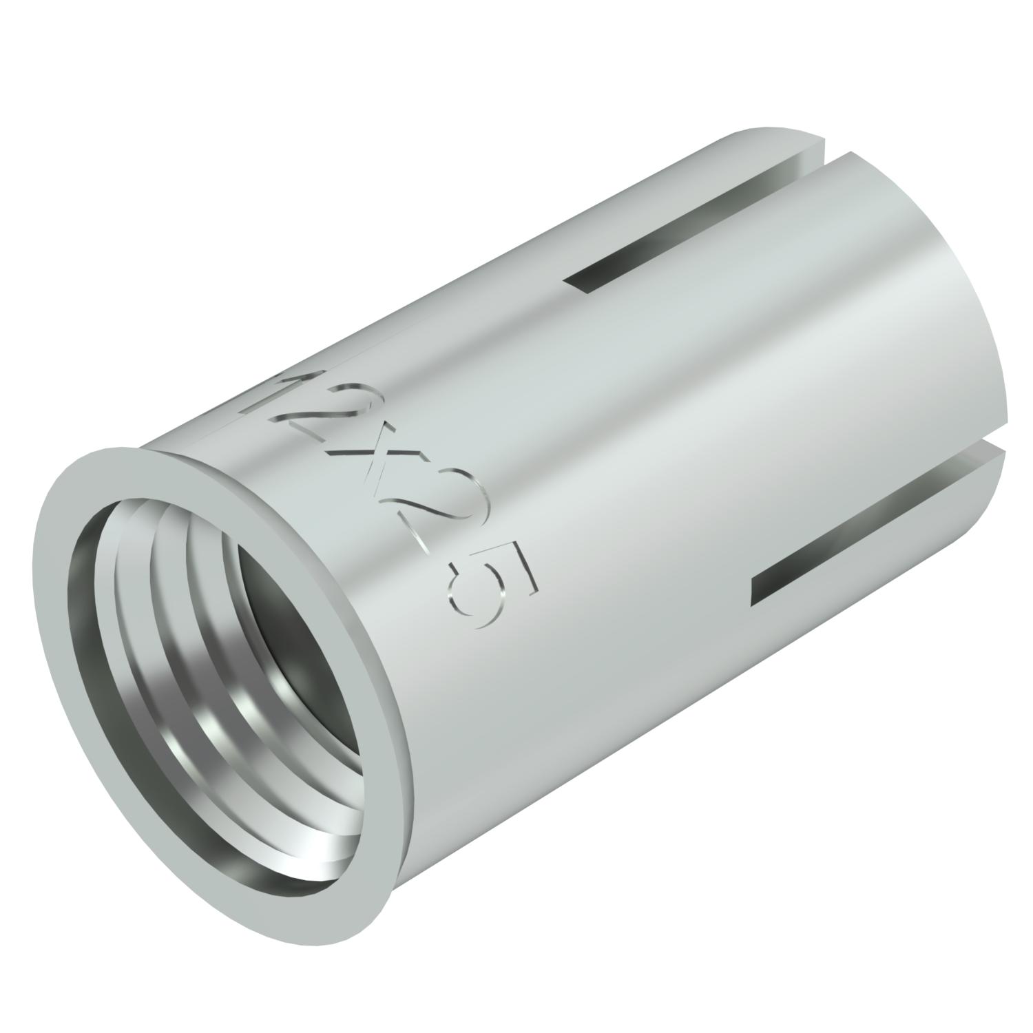 Bucha de ancoragem ES 12x25 Aço eletrogalvanizado zinco