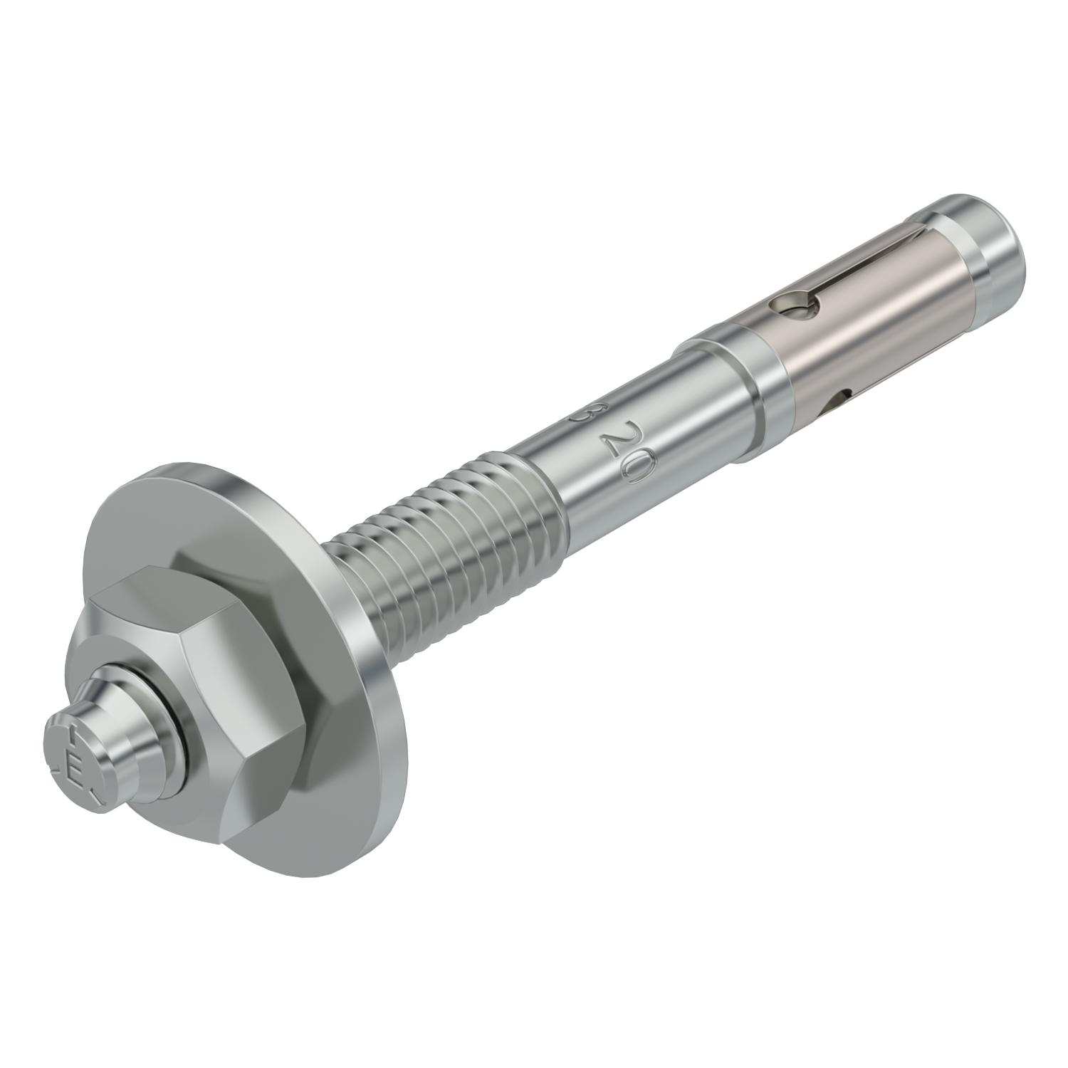 Wedge anchor BZ3 with large washer M8x75 Aço eletrogalvanizado zinco