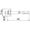 Wedge anchor BZ3 with large washer M10x90 Aço eletrogalvanizado zinco