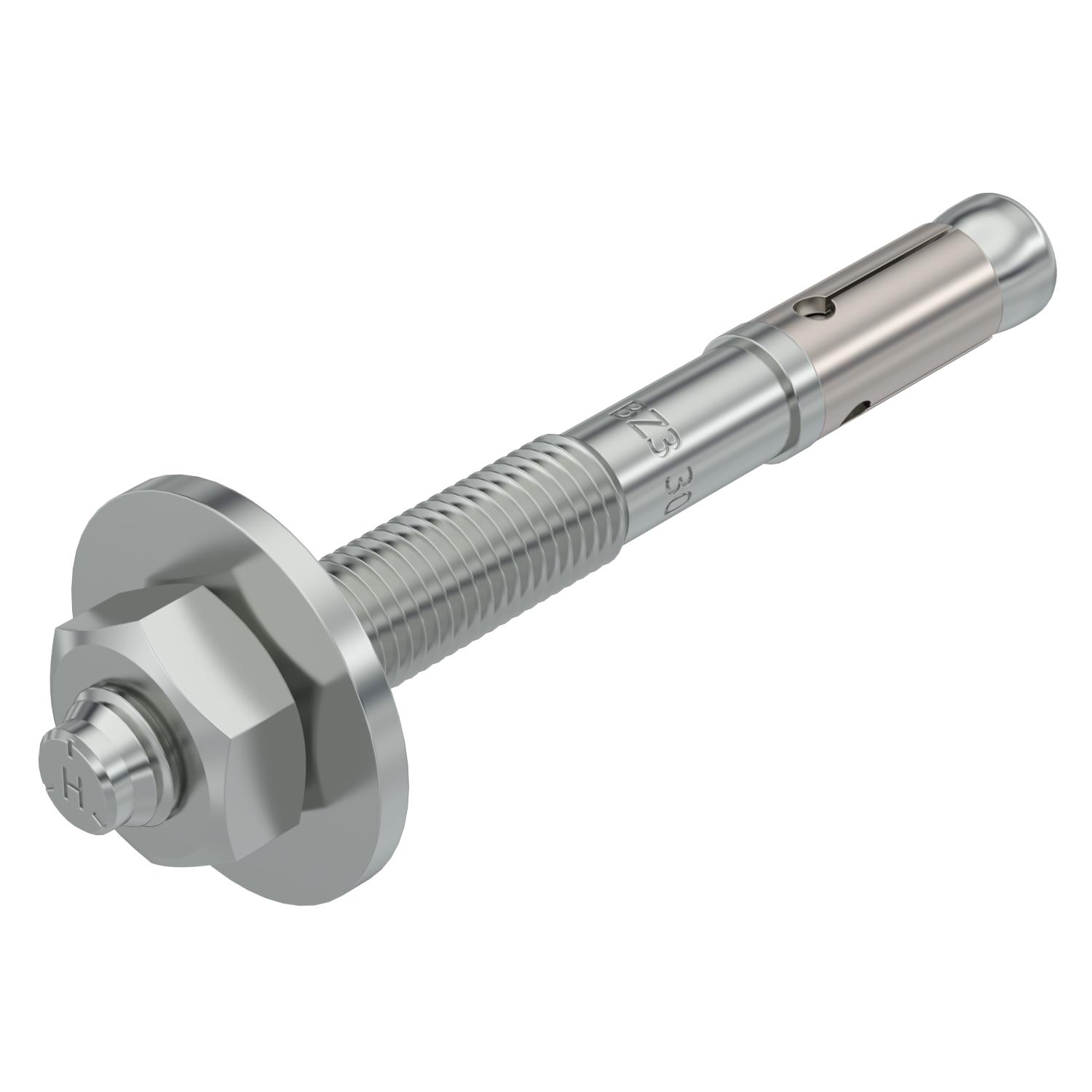 Wedge anchor BZ3 with large washer M10x90 Aço eletrogalvanizado zinco