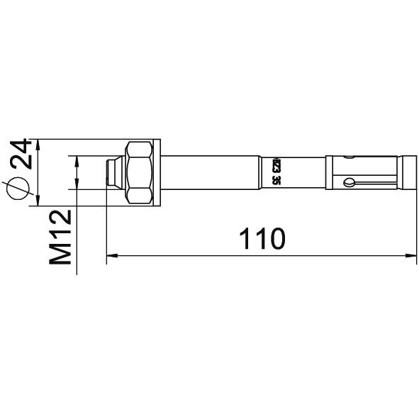 Wedge anchor BZ3 M12x110 Aço eletrogalvanizado zinco – Imagem 2 de 2