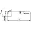 Wedge anchor BZ3 with large washer M10x90 Aço inoxidável, livre de ferrugem brilhante, pós-tratamento aço inoxidável