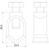 Abraçadeira para RD16/70 24x37x24 Bronze vermelho