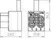 Terminal de ligação 3x16mm² 16mm² cinzento claro RAL 7035