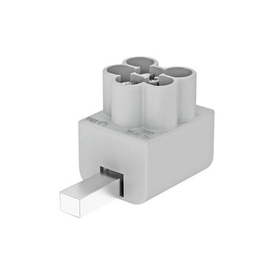 Terminal de ligação 3x16mm² 16mm² cinzento claro RAL 7035