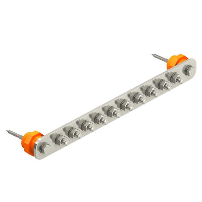 Barra equipotencial BigBar / 10 conexões 10xM10 Aço inoxidável, livre de ferrugem A2 1.4301