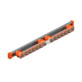 Barra equipotencial BigBar / 5 +5 conexões CU 5+5 x M10 Cobre